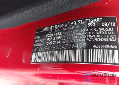 2013 Mercedes-Benz C 250 Sport из США, поврежденный, VIN WDDGF4HB4DA776499